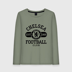 Лонгслив хлопковый женский Chelsea Football Club, цвет: авокадо