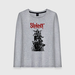 Лонгслив хлопковый женский SLIPKNOT СЛИПКНОТ Z, цвет: меланж