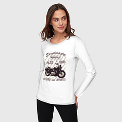 Лонгслив хлопковый женский Triumph speedmaster bonneville, цвет: белый — фото 2