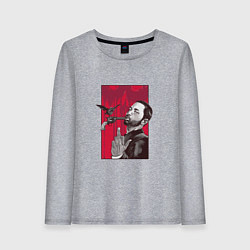 Лонгслив хлопковый женский Эминем, цвет: меланж