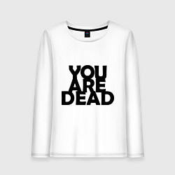 Лонгслив хлопковый женский DayZ: You are Dead, цвет: белый