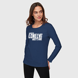 Лонгслив хлопковый женский Lonely Day - System Of A Down, цвет: тёмно-синий — фото 2