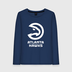 Лонгслив хлопковый женский Атланта Хокс, Atlanta Hawks, цвет: тёмно-синий