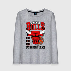 Лонгслив хлопковый женский Chicago Bulls NBA, цвет: меланж