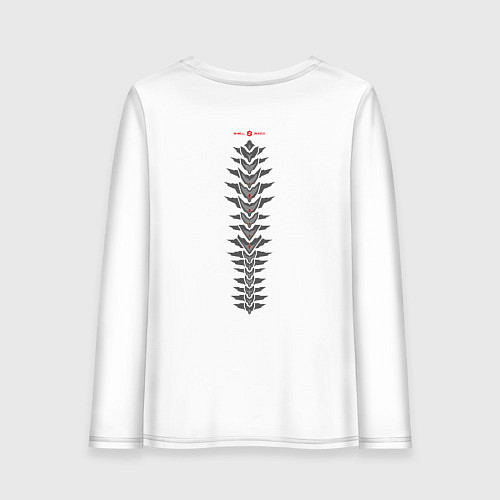 Женский лонгслив SHLSHK Cyber Skull Collection / Белый – фото 2