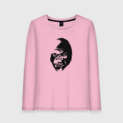 Лонгслив хлопковый женский Angry Monkey Cotton Theme, цвет: светло-розовый