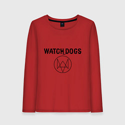 Лонгслив хлопковый женский Watch Dogs, цвет: красный