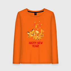 Женский лонгслив Happy New Year Тигренок 2022