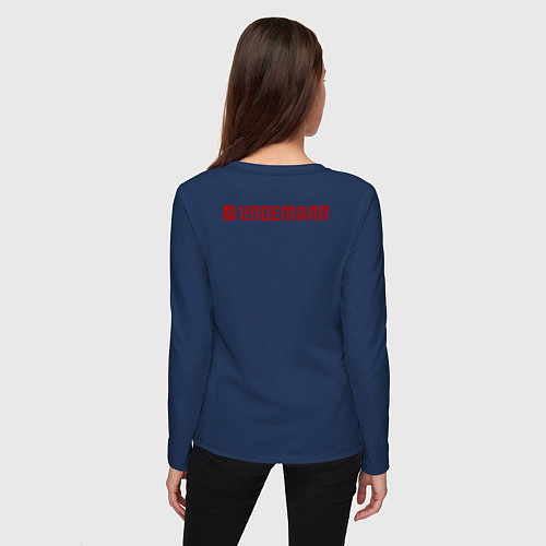 Женский лонгслив TILL LINDEMANN NEW LOGO / Тёмно-синий – фото 4