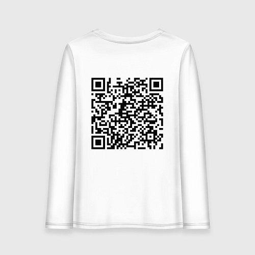 Женский лонгслив QR-код Скала Джонсон / Белый – фото 2