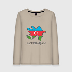 Лонгслив хлопковый женский Map Azerbaijan, цвет: миндальный