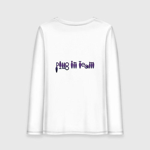Женский лонгслив Plug in team Purple by Apkx / Белый – фото 2