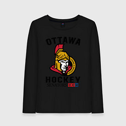 Лонгслив хлопковый женский OTTAWA SENATORS ОТТАВА СЕНАТОРЗ, цвет: черный