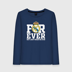 Лонгслив хлопковый женский Real Madrid, Реал Мадрид FOREVER NOT JUST WHEN WE, цвет: тёмно-синий