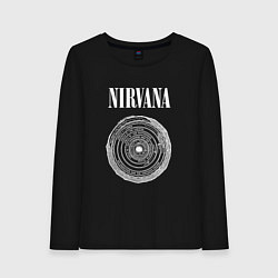 Лонгслив хлопковый женский Nirvana Нирвана Круги ада, цвет: черный