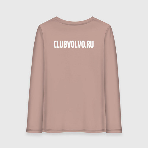 Женский лонгслив VOLVO логотип лось / Пыльно-розовый – фото 2