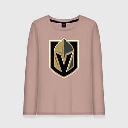 Лонгслив хлопковый женский Vegas Golden Knights , Вегас Голден Найтс, цвет: пыльно-розовый