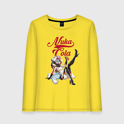 Лонгслив хлопковый женский Fallout Nuka Cola Furry Poster, цвет: желтый