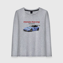 Лонгслив хлопковый женский Honda Racing Team!, цвет: меланж