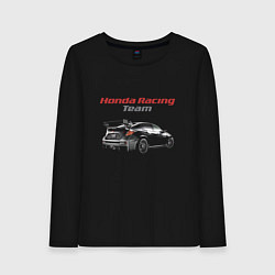Лонгслив хлопковый женский Honda Racing Team Motorsport, цвет: черный