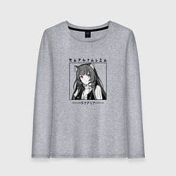 Лонгслив хлопковый женский Рафталия, The Rising of the Shield Hero, цвет: меланж
