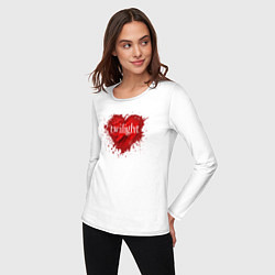 Лонгслив хлопковый женский Vampire Heart, цвет: белый — фото 2