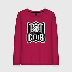 Лонгслив хлопковый женский Volleyball Club, цвет: маджента
