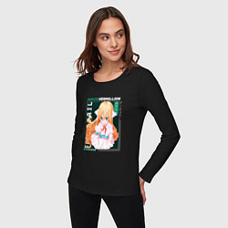 Лонгслив хлопковый женский Fairy Tail, Мавис Вермиллион, цвет: черный — фото 2
