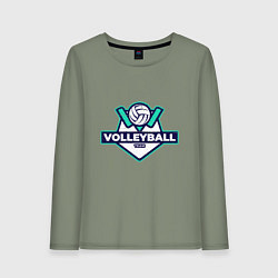 Лонгслив хлопковый женский Volleyball - Club, цвет: авокадо
