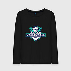 Лонгслив хлопковый женский Volleyball - Club, цвет: черный