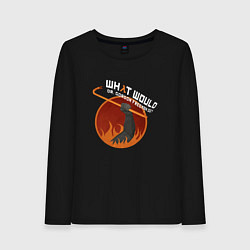 Лонгслив хлопковый женский Escape from City 17, цвет: черный