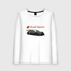 Лонгслив хлопковый женский Audi sport Power, цвет: белый