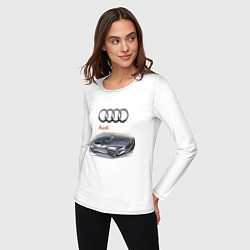 Лонгслив хлопковый женский Audi Concept, цвет: белый — фото 2