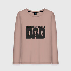 Лонгслив хлопковый женский Dad Basketball, цвет: пыльно-розовый