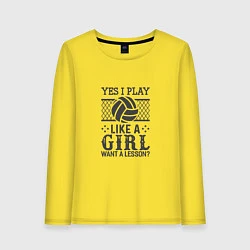 Женский лонгслив Play - Like A Girl