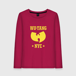 Лонгслив хлопковый женский Wu тang NYC, цвет: маджента