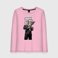 Лонгслив хлопковый женский GTA 5 Gangster, цвет: светло-розовый