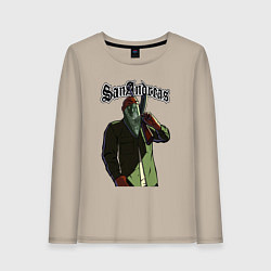 Лонгслив хлопковый женский GTA Orange gangster, цвет: миндальный