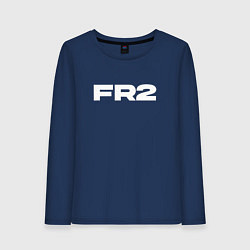 Лонгслив хлопковый женский OG BUDA FREE RIO 2, цвет: тёмно-синий