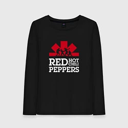 Лонгслив хлопковый женский RHCP Logo Red Hot Chili Peppers Logo, цвет: черный