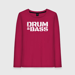 Лонгслив хлопковый женский DRUMMER БАРАБАНЩИК, цвет: маджента