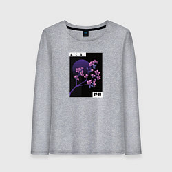 Лонгслив хлопковый женский Сакура Закат, цвет: меланж
