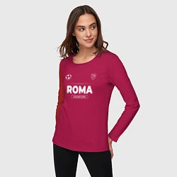 Лонгслив хлопковый женский Roma Форма Чемпионов, цвет: маджента — фото 2
