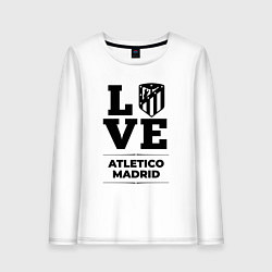 Лонгслив хлопковый женский Atletico Madrid Love Классика, цвет: белый