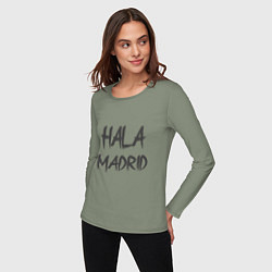 Лонгслив хлопковый женский Hala - Madrid, цвет: авокадо — фото 2