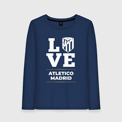 Лонгслив хлопковый женский Atletico Madrid Love Classic, цвет: тёмно-синий