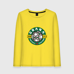 Лонгслив хлопковый женский Ghana 2022, цвет: желтый