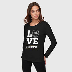 Лонгслив хлопковый женский Porto Love Classic, цвет: черный — фото 2