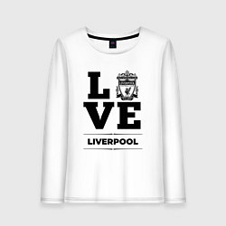 Лонгслив хлопковый женский Liverpool Love Классика, цвет: белый