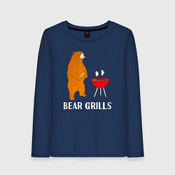 Лонгслив хлопковый женский Bear Grills Беар Гриллс, цвет: тёмно-синий